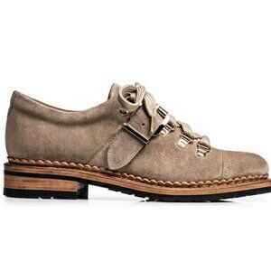 The Office of Angela Scott Mr. Logan Oxford in Tan Suede - Size 38.5 (Retails fo